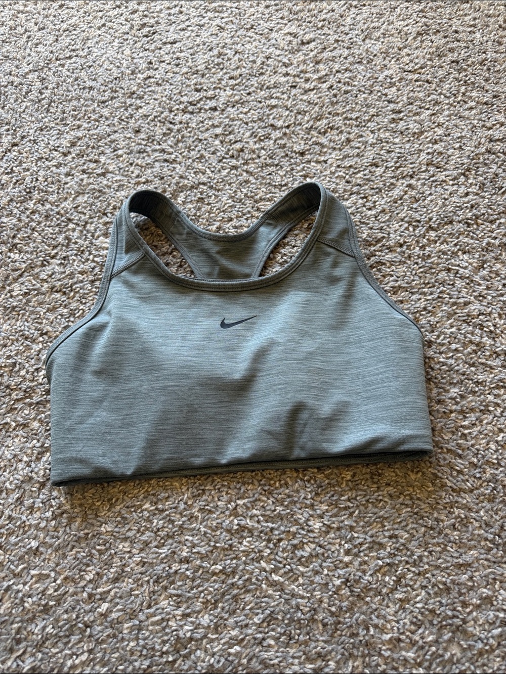 Nike Gray-Green Racerback Sports Bra